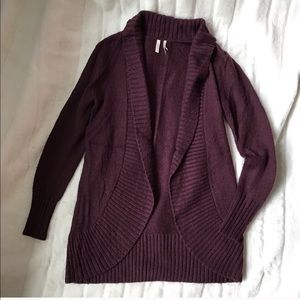 Frenchi Burgundy Shawl collared Cardigan